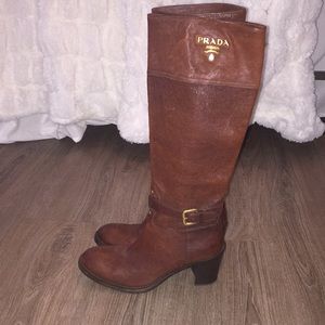 Prada knee high boots!
